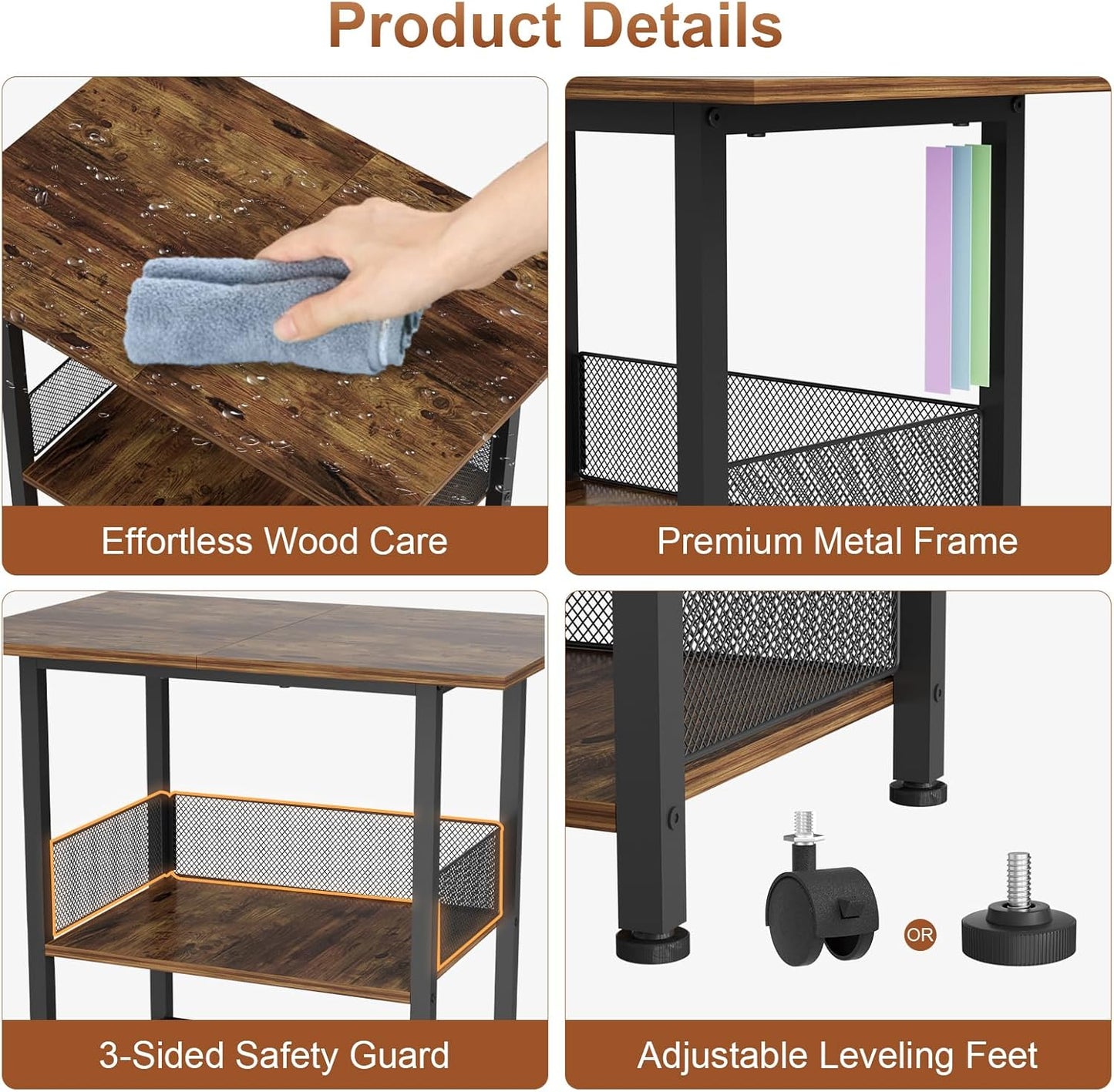 NEYCIL Freestanding Bar for Whiskey, 3-Tier Bar Cabinets Mini Bar Wine Table Whiskey Liquor Bottle Display Stand, Corner Cabinet for Kitchen, Dining Room, Living Room, Black