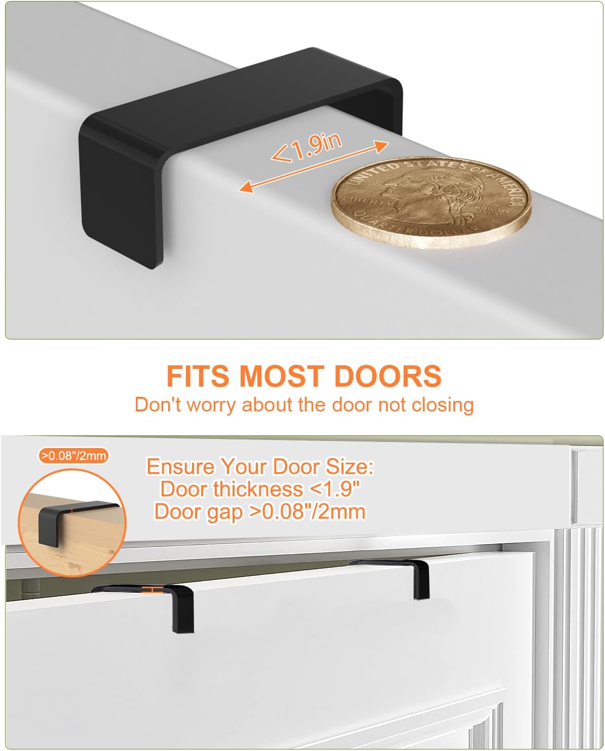 VyGrow Over The Door Pantry Organizer, 8-Tier Pantry Door Organizer Shelves | 3 Sizes | Adjustable Basket | Metal Hanging Spice Rack for Kitchen, Pantry, Cabinet, Back of Door Seasoning Rack