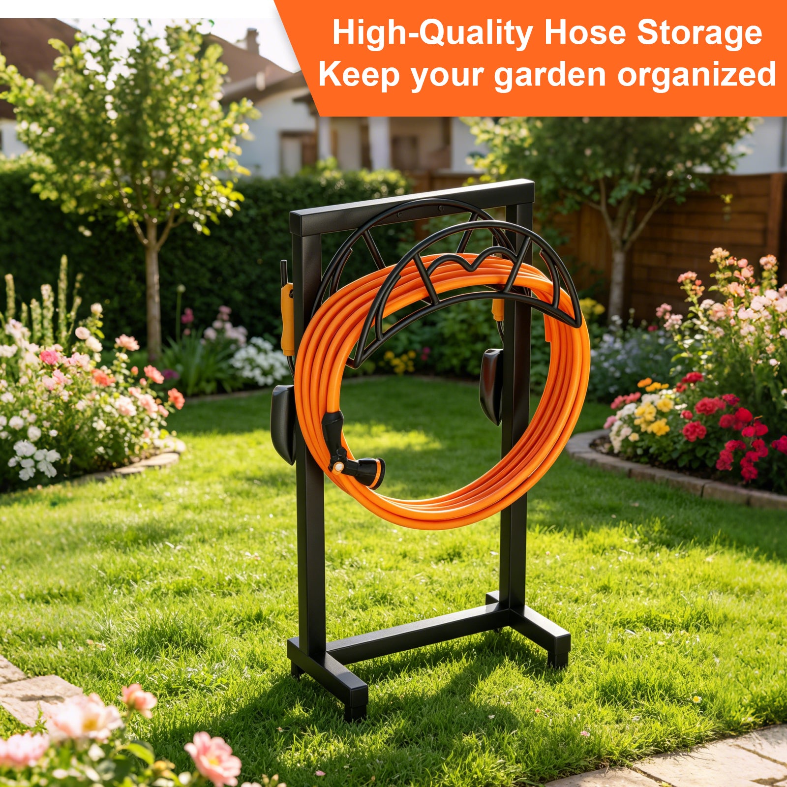 VyGrow  Garden Hose Holder, Freestanding Heavy Duty Water Hose Holder - new