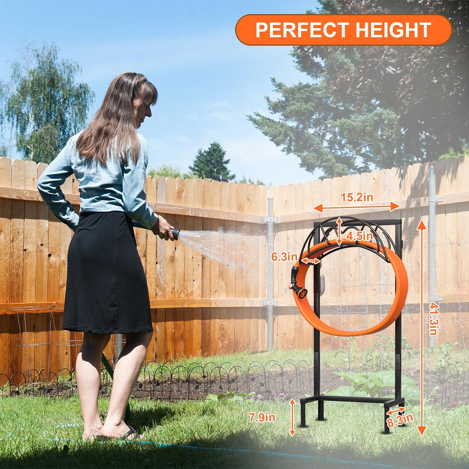 VyGrow  Garden Hose Holder, Freestanding Heavy Duty Water Hose Holder - new