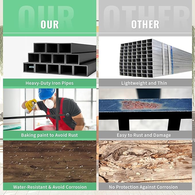 VANVERB Large Book Shelf 5 Tier, 71.65 inches Tall Bookshelf for Home Decor, Multiple Heavy Duty Metal and Wood Plant Shelf Holder, Display Rack for Indoor, Garden, Balcony, Living Room