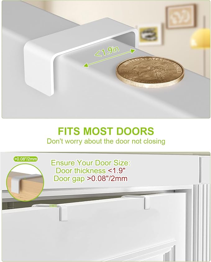 VyGrow Over The Door Pantry Organizer, 8-Tier Wood & Metal Over The Door Organizer with Adjustable Basket, Hanging Spice Rack, Door Organization and Storage for Kitchen Pantry Door Cabinet, White