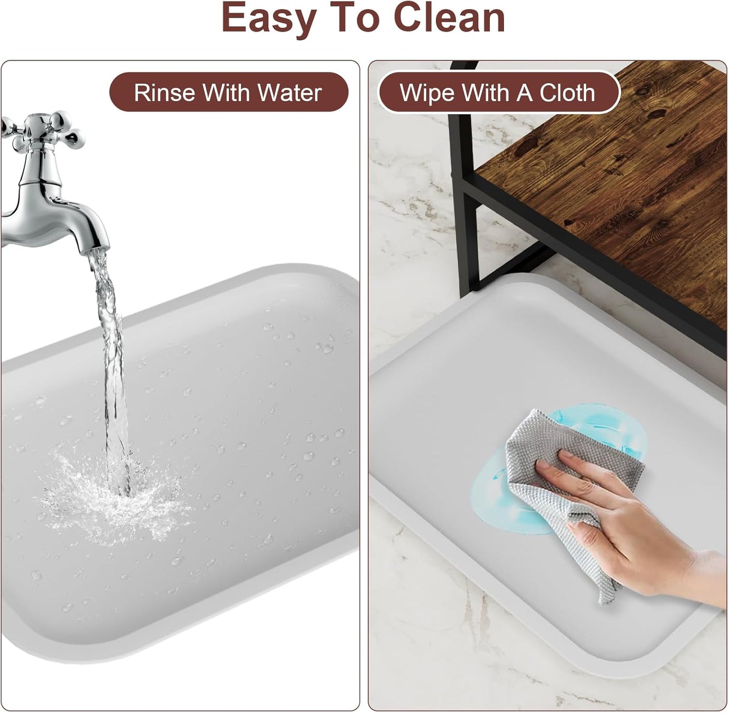 NEYCIL Laundry Detergent Holder, Wooden Laundry Detergent Holder Stand, Metal Laundry Liquid Detergent Organizer with Drip Tray for Laundry Room Organization and Storage, Black